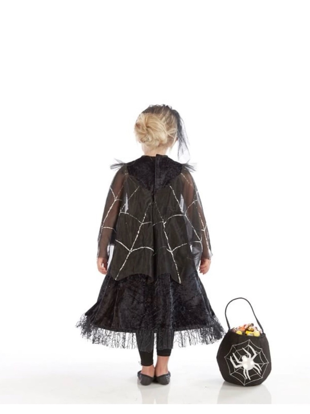 Pottery Barn Kids Light Up Black Spider Queen Costume - Picture 2 of 3